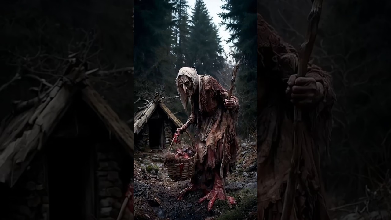 baba yaga in forest #folklore #scaryshorts #babayaga