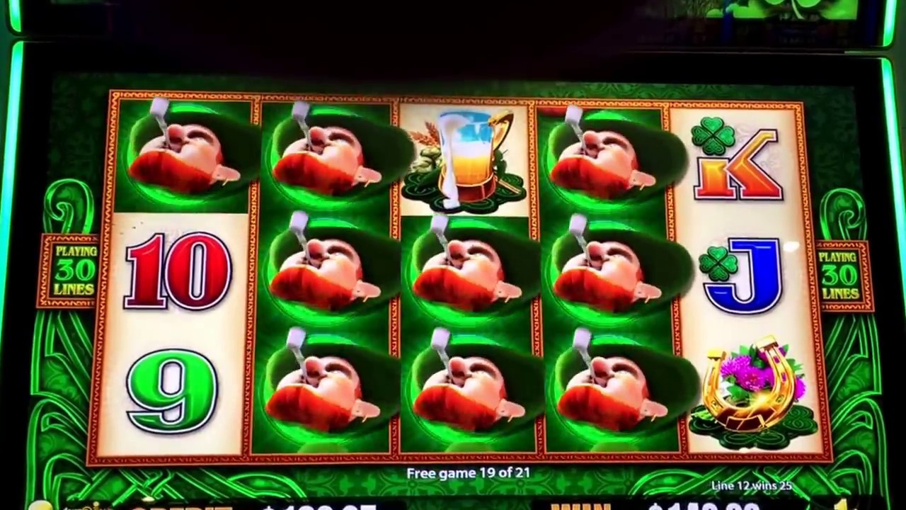 EXTRA BONUS WILDS Live Play Bonus Las Vegas Casino Slot LUCKY LEPRECHAUN 21 Free Games = 17,125 unit