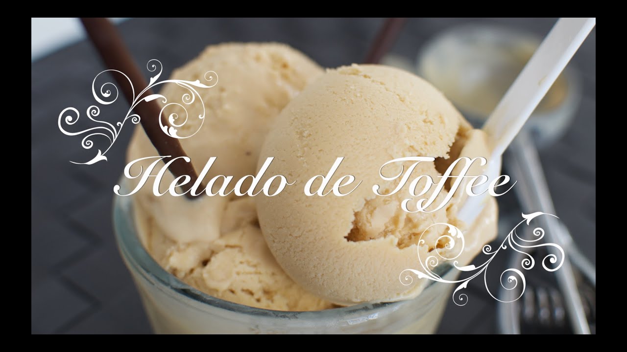 Helado de caramelo de toffee | Helado con heladera | Recetas de helados | Como hacer helado caramelo