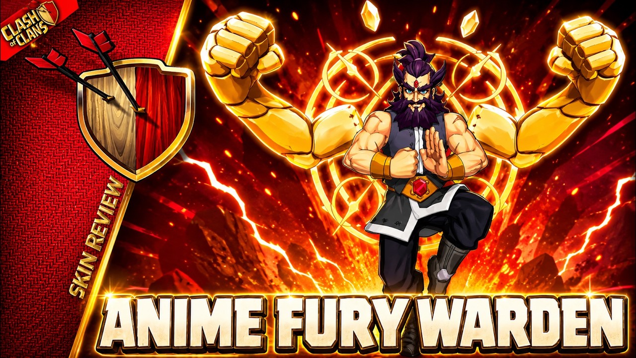 🏯Anime Fury Warden Skin Review | June 2026 | Clash of Clans | Clashflict 🔥🧙