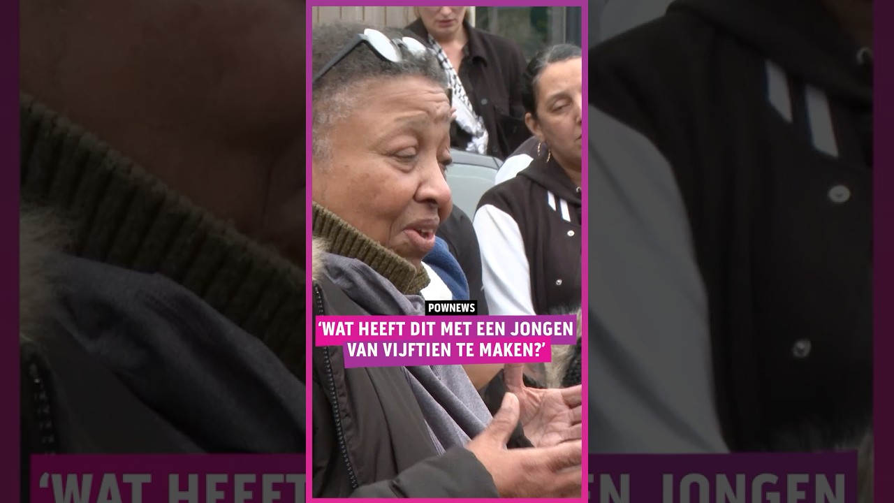 Oma van Jerryson (15) organiseerde een stille tocht, maar bleef het stil? Nee.🪧  #shorts #jerryson