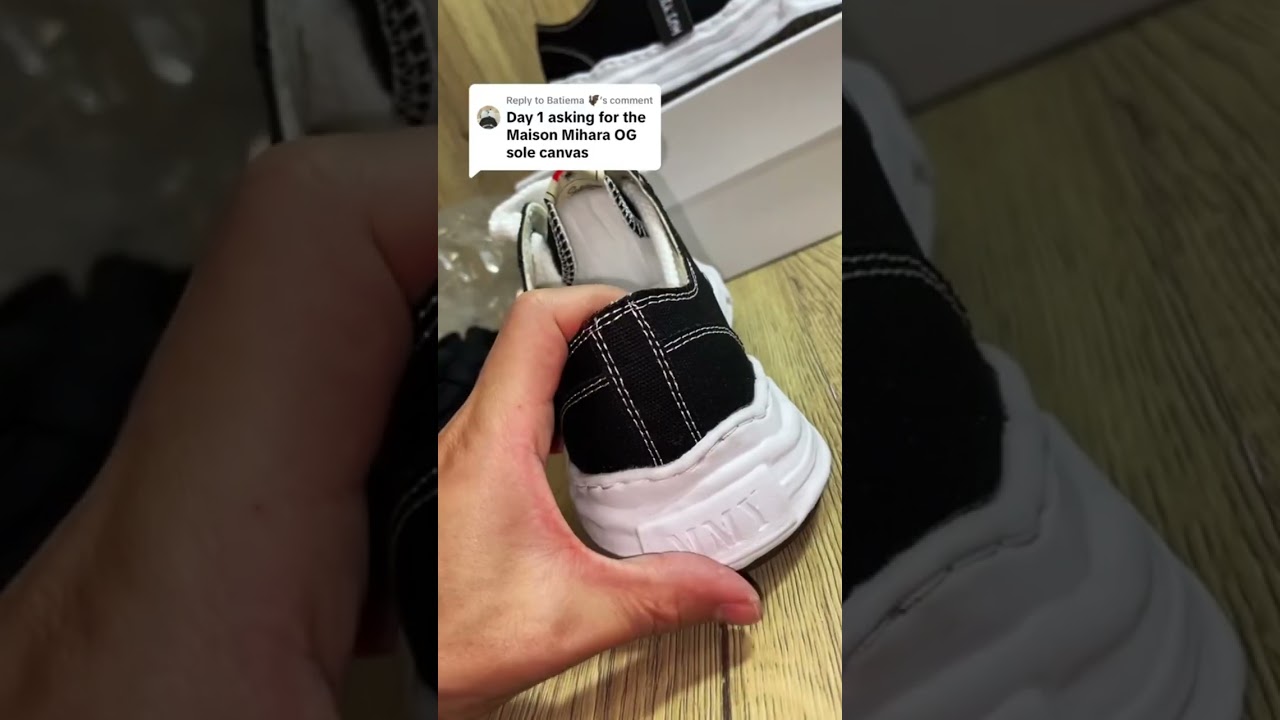 How Kick review legit check good reps Maison Mihara Yasuhiro Hank OG Sole Canvas Low Black White