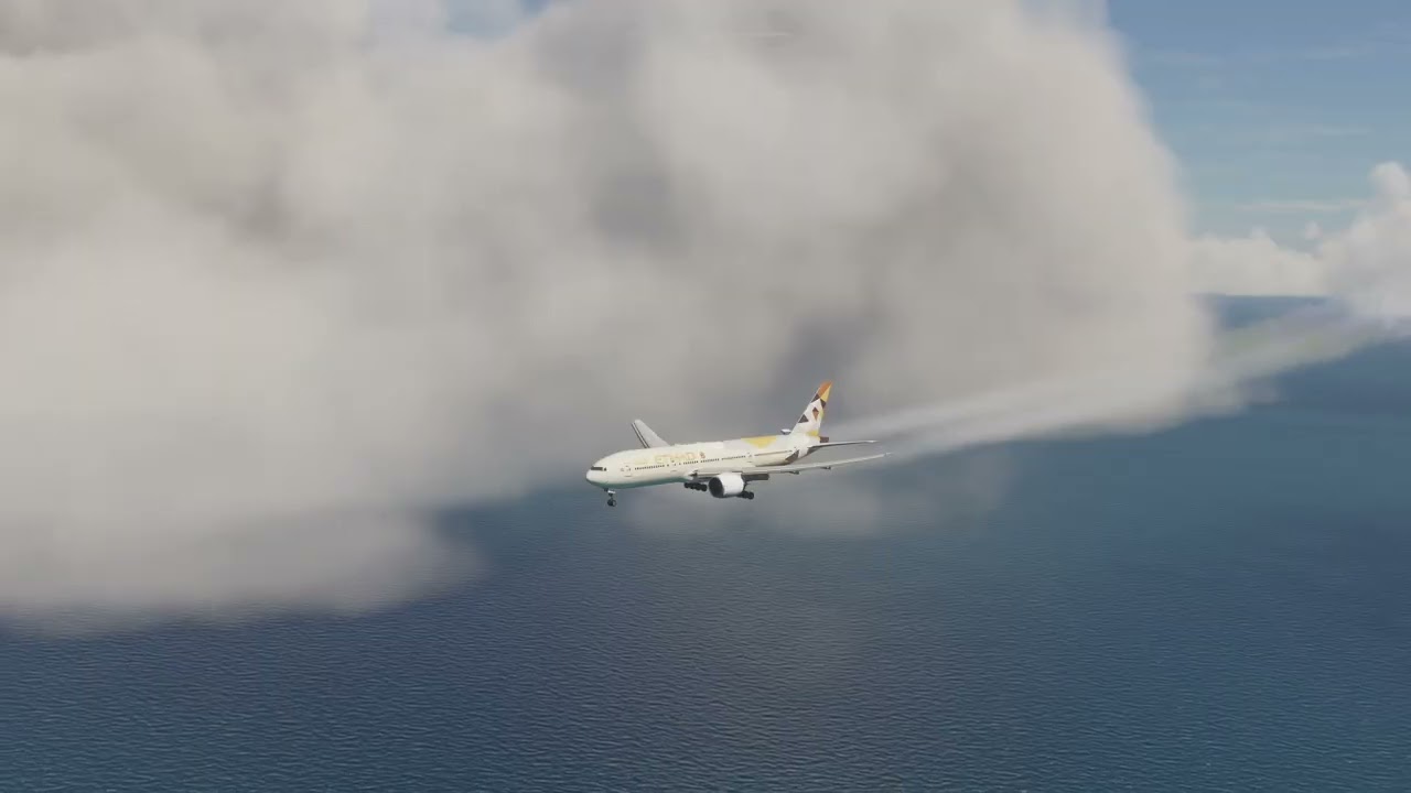 НЕВЕРОЯТНО! Смелая посадка Boeing 777 авиакомпании Etihad в Канкуне! 😱✈️