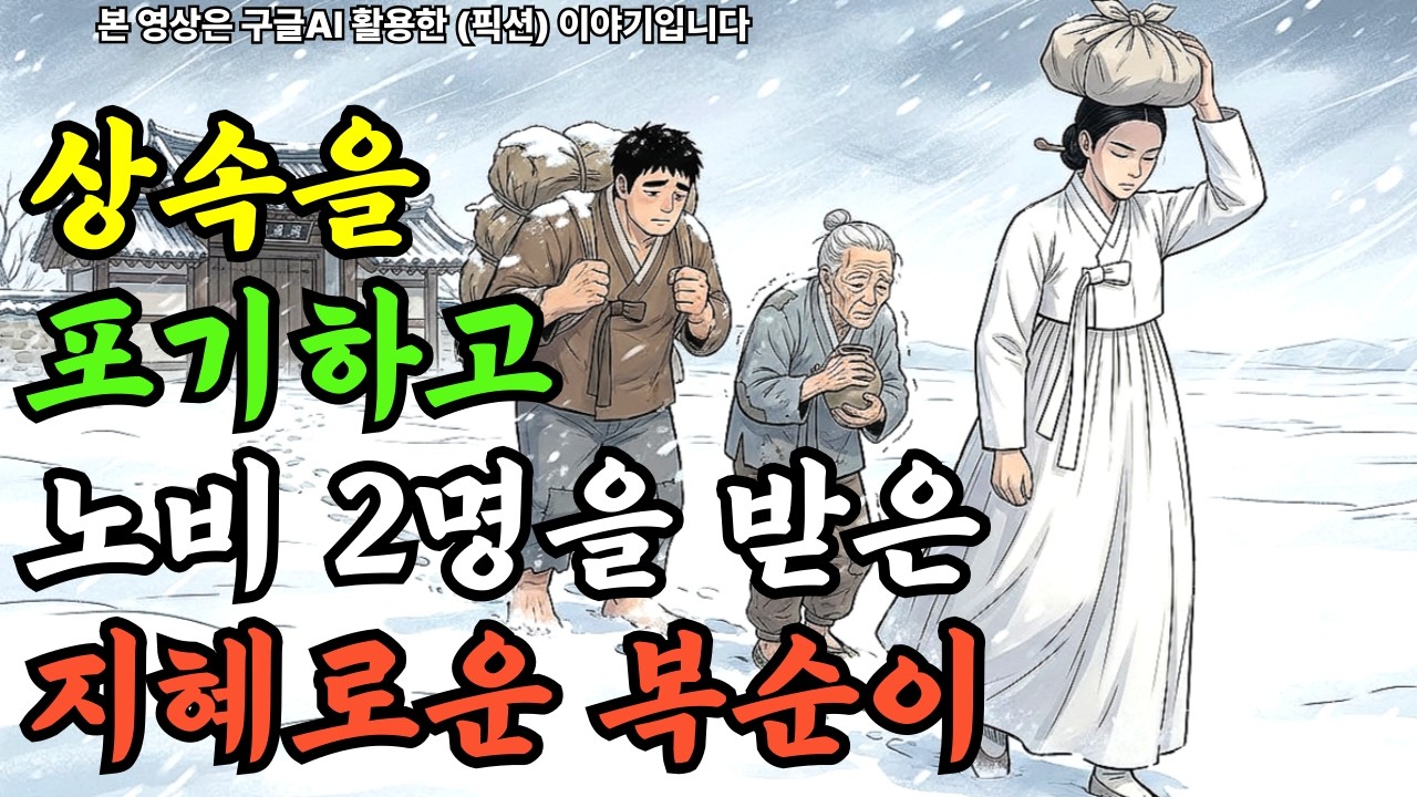 탐욕스러운 형제들이 문전옥답을 차지할 때 병든 노인과 어린 종만을 선택한 복순