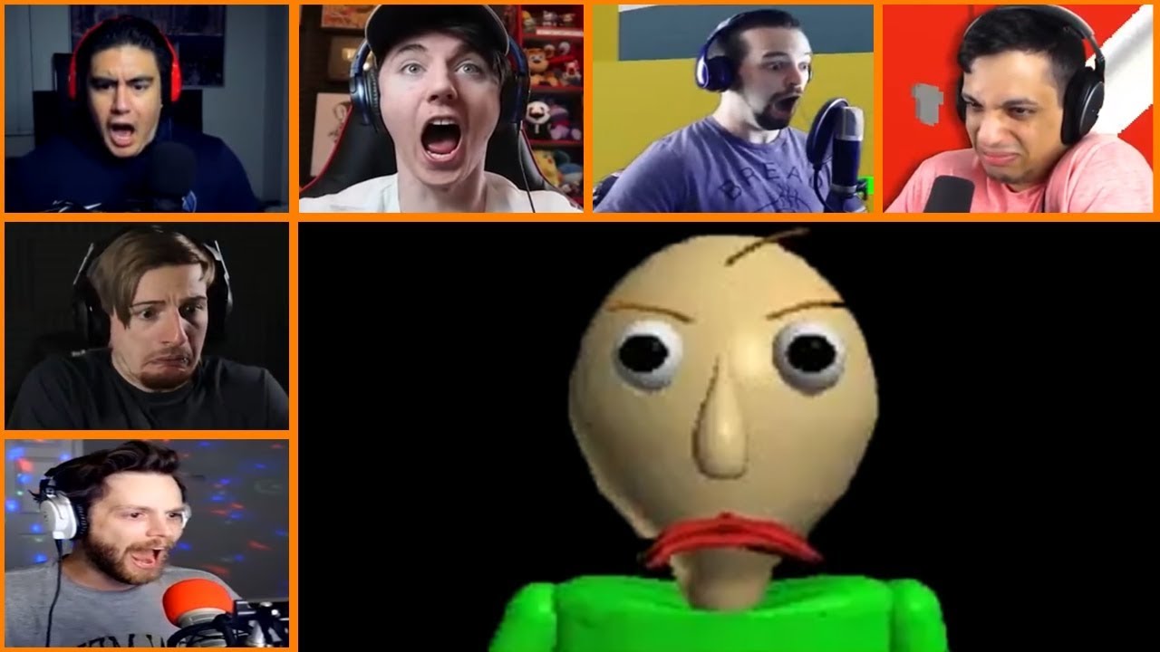 Let's Players Reaction To Making Baldi Angry | Baldi's Basics In Education And Learning