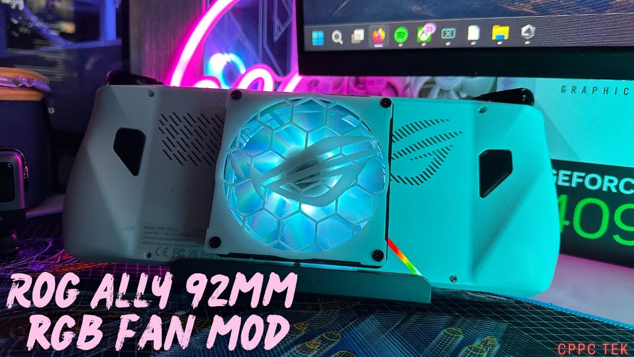 Rog Ally 92mm RGB Fan Mod - How Hard Was It? + Other Topics #rogally #modding