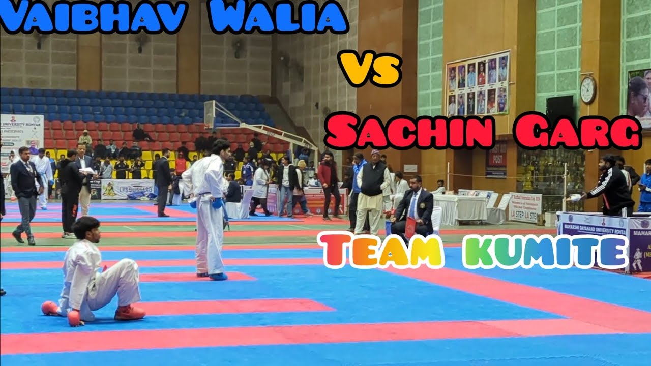 Vaibhav Walia vs sachin garg ( Team kumite) Lpu university vs kurukshetra University #karate #sports