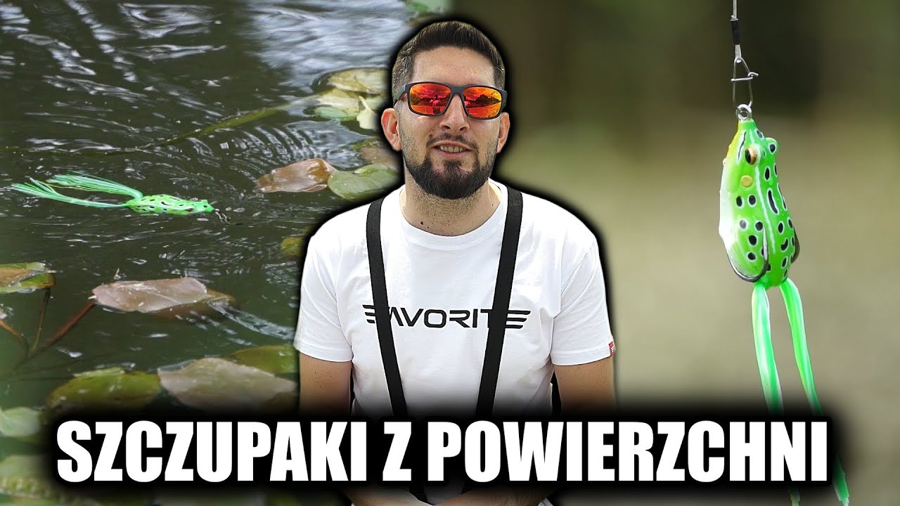 SZCZUPAKI z POWIERZCHNI - PŁYWAJĄCA ŻABKA w AKCJI