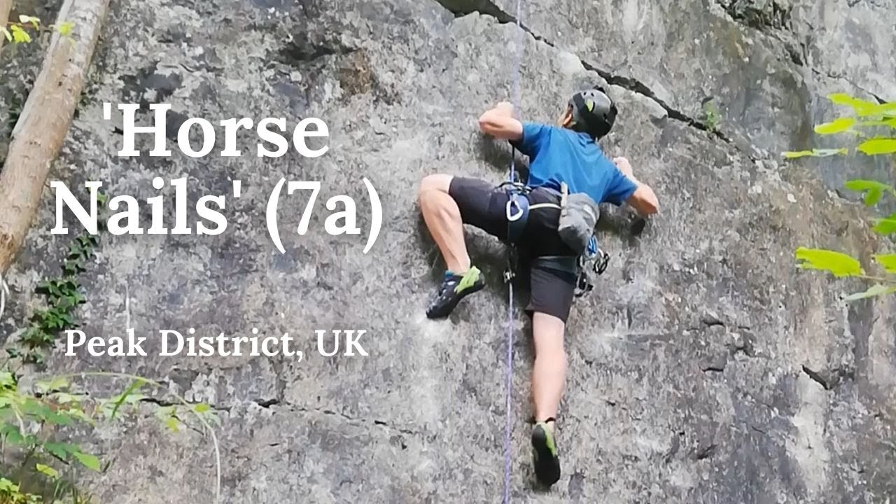 Obscure climbing routes in the Peak District - 'Horse Nails' 7a