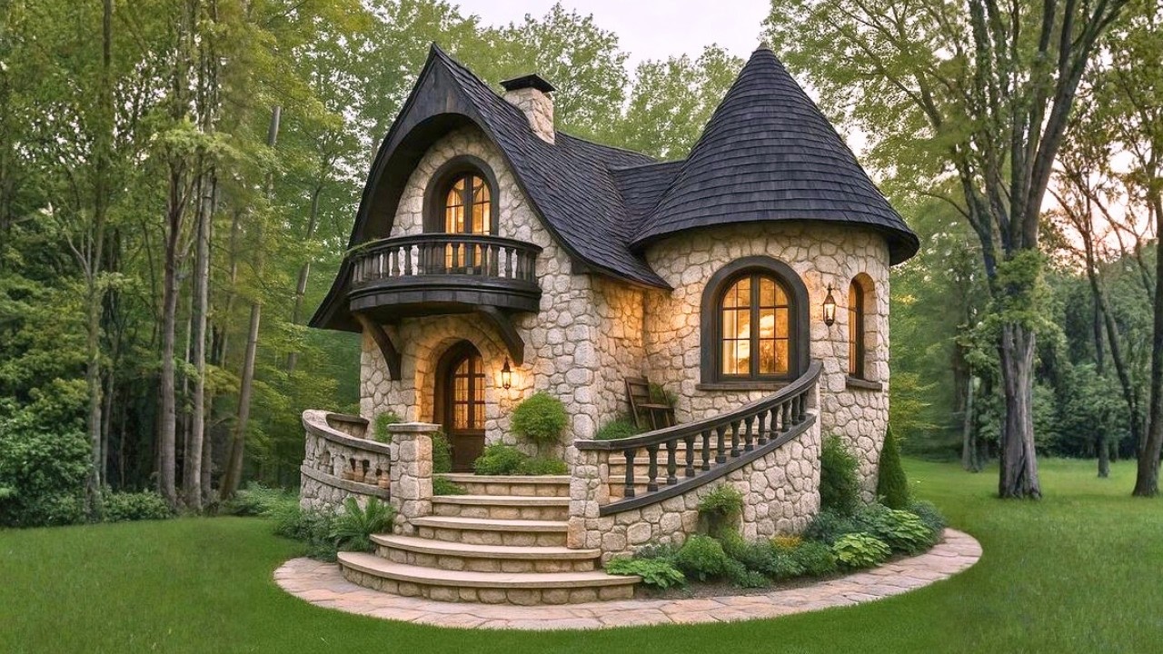 Magical Fairytale Cottage House Tour 🌙 | Dream Stone Cottage in the Forest