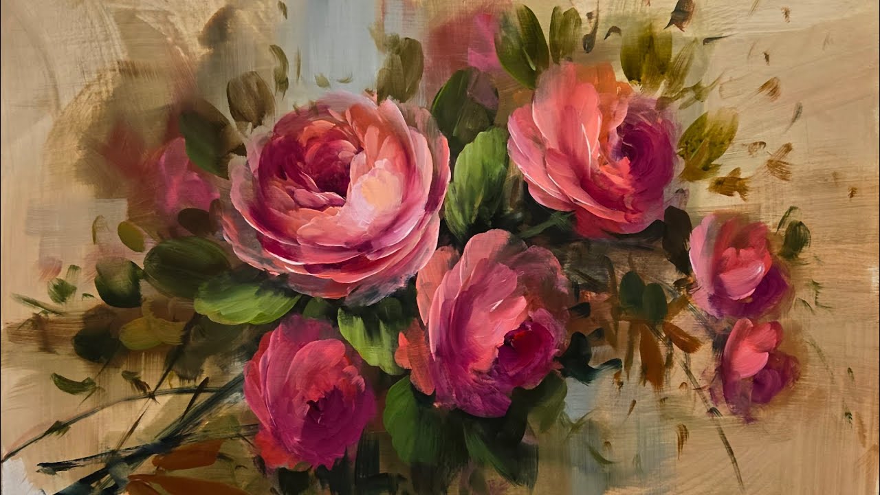 Mastering Rose Using Acrylic Open Medium