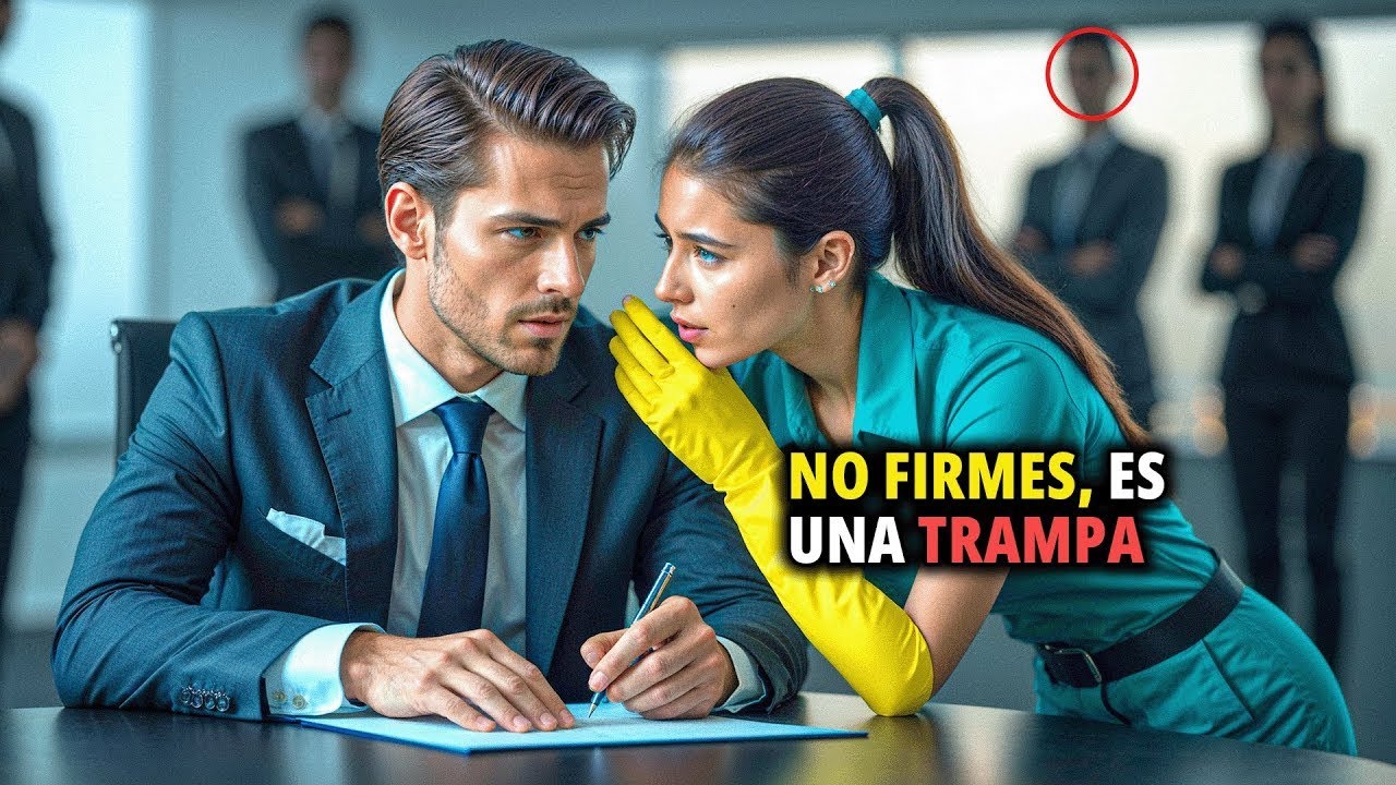 EL MILLONARIO IBA A FIRMAR UN CONTRATO Y PERDERLO TODO… HASTA QUE LA LIMPIADORA LE SUSURRÓ AL OÍDO Y