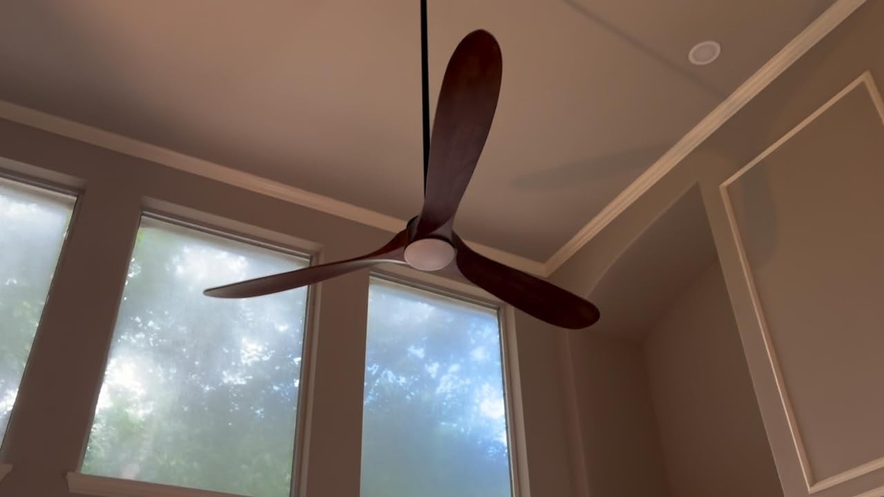 Haipeel 72 Inch Outdoor Ceiling Fans with Lights, Wood Ceiling Fan with Light