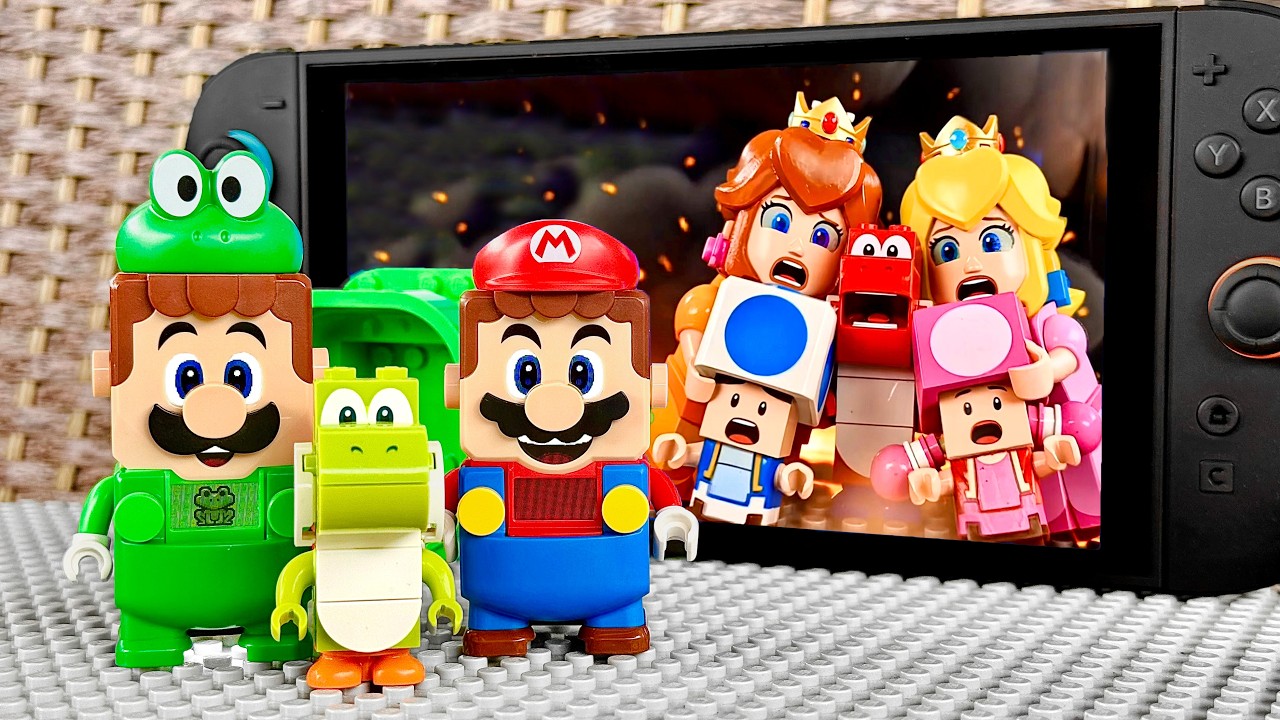 Lego Mario, Yoshi & Luigi try to save them ALL! #legomario