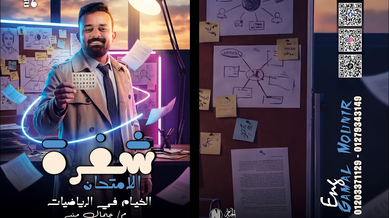 توقعات ليلة الامتحان الجزء الاول | رياضيات الصف الاول الثانوي | المهندس | جمال منير #رياضيات #2026  