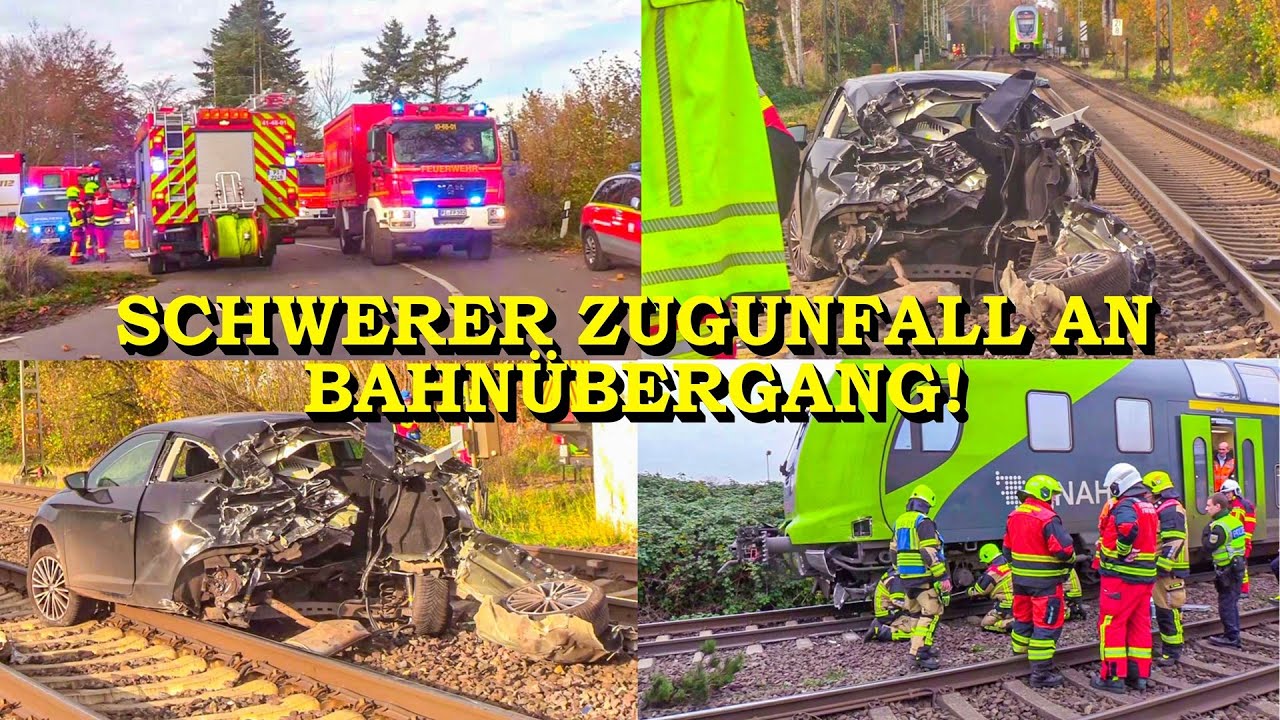 +++ SCHWERER ZUGUNFALL: REGIONALZUG RAMMT AUTO WEG +++ HINTERACHSE ABGERISSEN | TAUSEND SCHUTZENGEL
