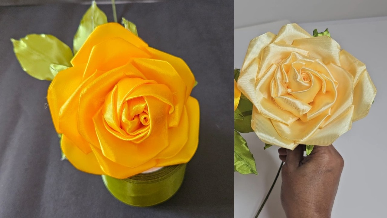Ribbon Flower Making l DIY l Handmade Flowers