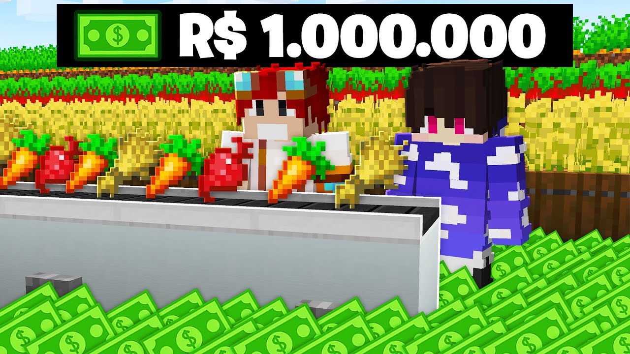 FICAMOS RICOS COM UMA FAZENDA NO MINECRAFT