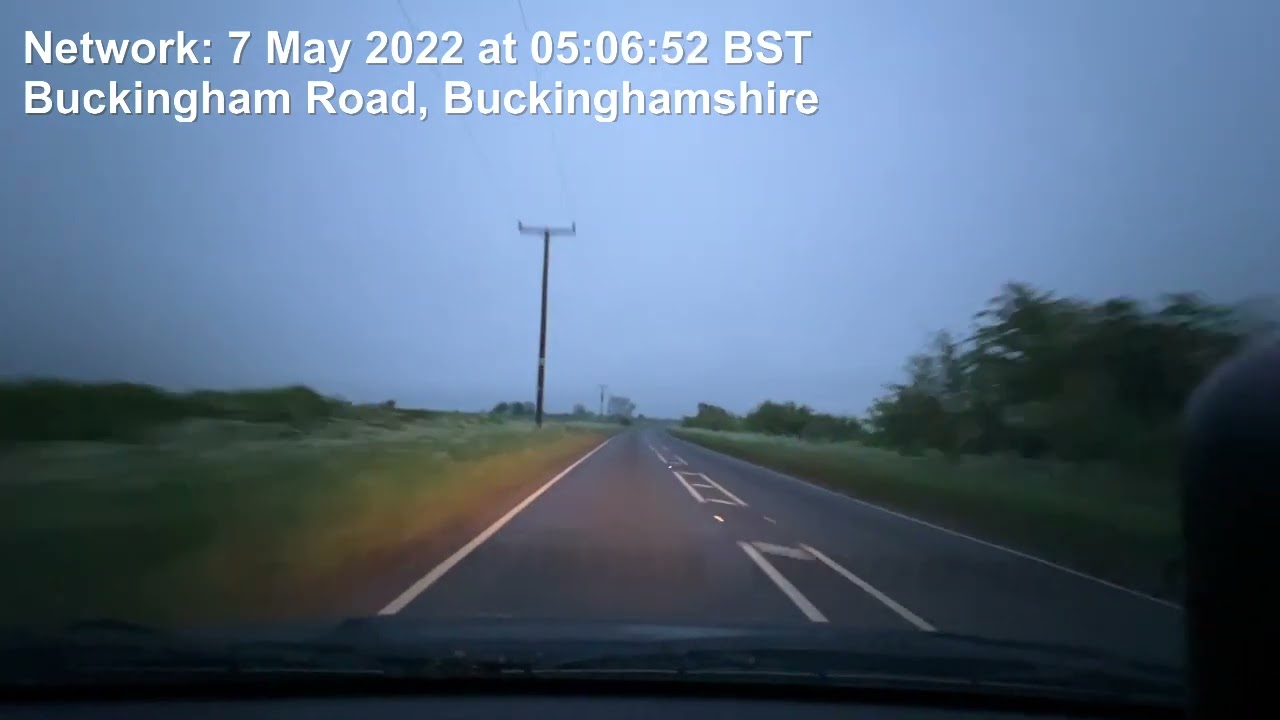 driving in wet drizzle from aylesbury to milton keynes
