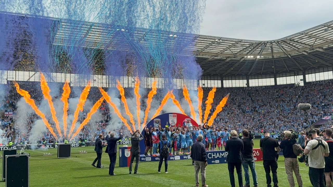 Coventry City Championship Trophy Lift and Player Presentation