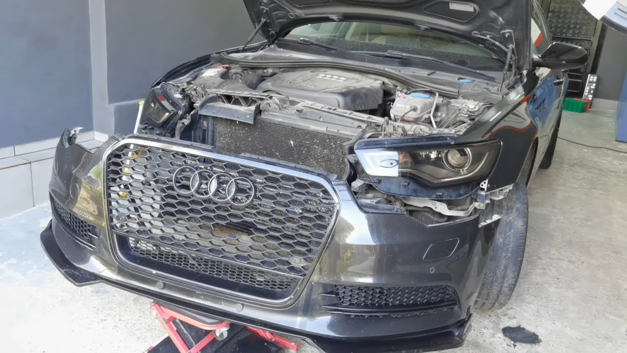 Снятие переднего бампера AUDI A6 C7 шаг за шагом!