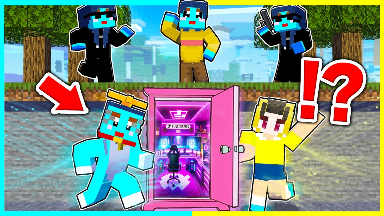 ドラえもんの秘密道具を使ってチート逃走中！ママジャイアンから逃げろ🔥【まいくら / マインクラフト】
