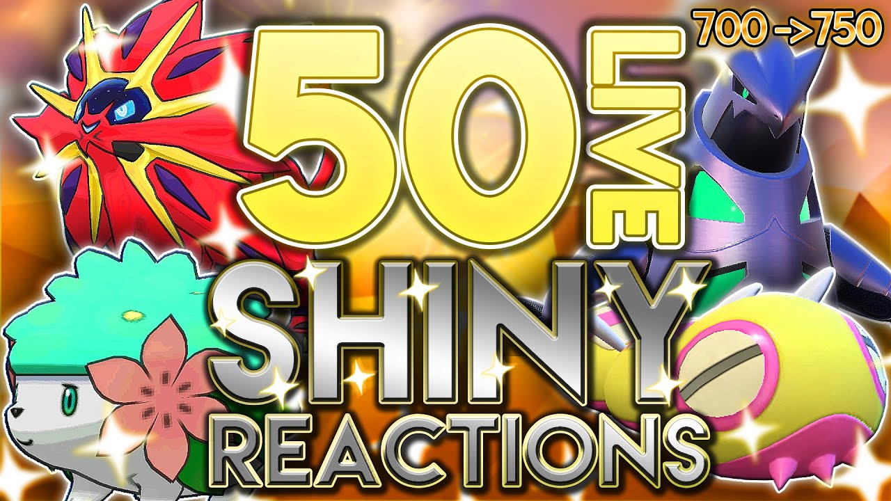 50 POKEMON SHINY REACTIONS EN LIVE | MONTAGE / COMPILATION | 700-750