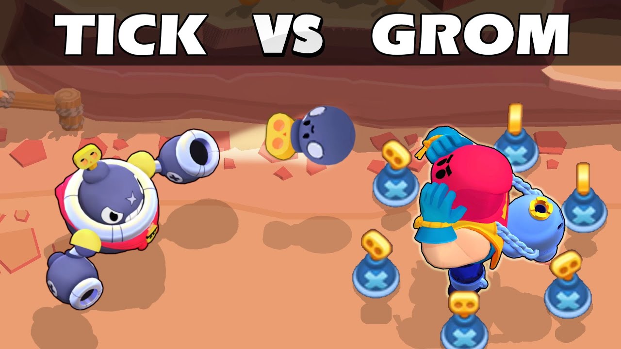 GROM vs TICK | 1vs1 | Brawl Stars