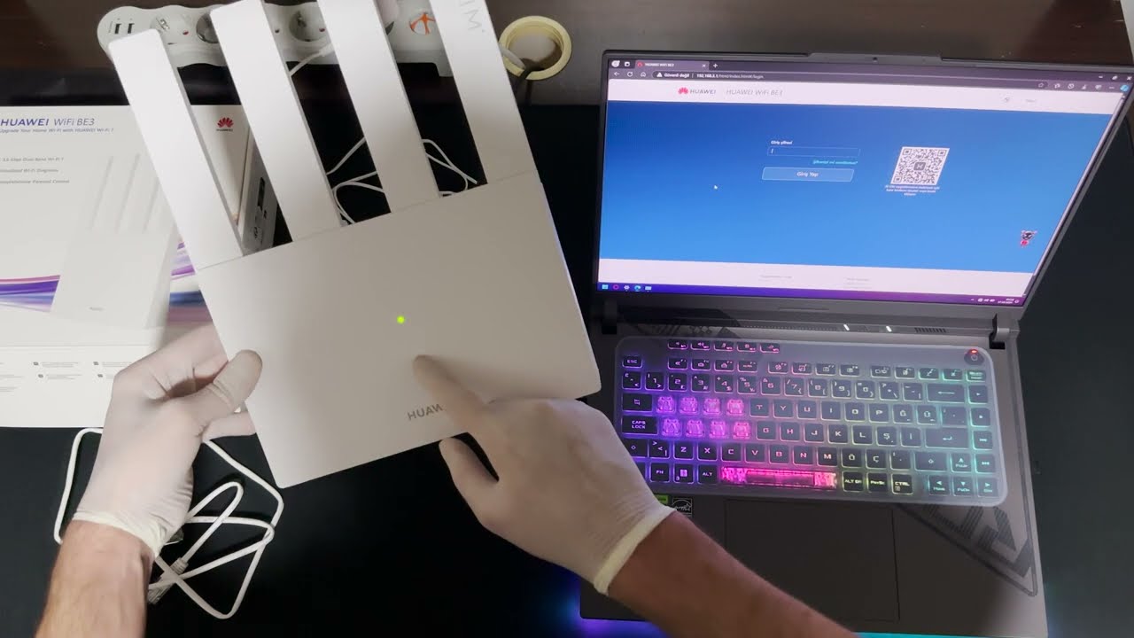 Huawei BE3 Wi-Fi 7 Router Yönlendirici Kutu Açılışı Detaylar HarmonyOS
