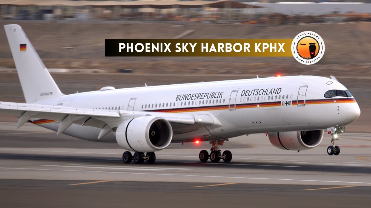 Phoenix Sky Harbor Airport Plane Spotting: German Air Force A350, Sierra Pacific Boeing 737-500s