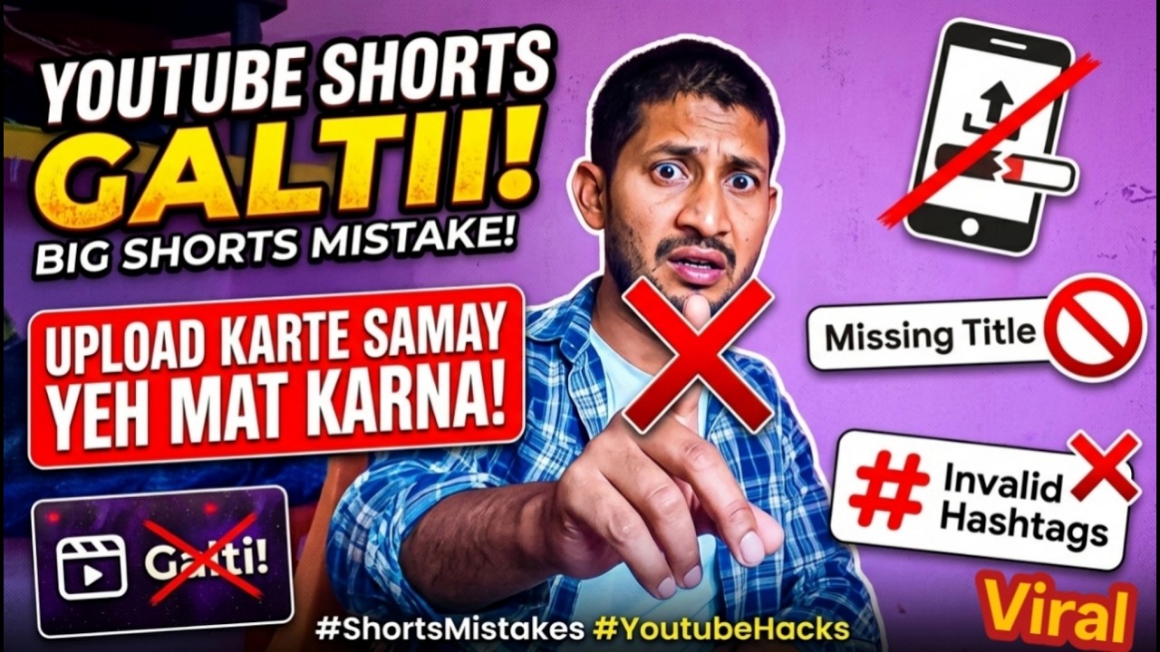 youtube shorts video upload karne ka sahi tarika | youtube shorts upload karte time ye galti na kare