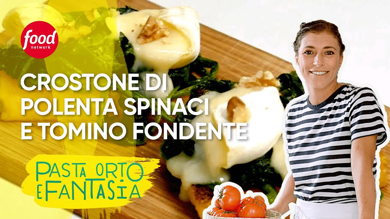 CROSTONE con polenta, spinaci e TOMINO FONDENTE | Pasta Orto e Fantasia