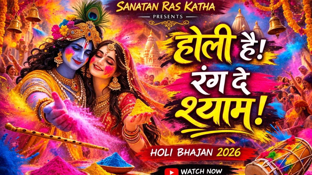 Holi Hai! Radhe Shyam Ki Holi Hai 🌸 | Rang De Shyam | Holi Bhajan 2026 | Sanatan Ras Katha
