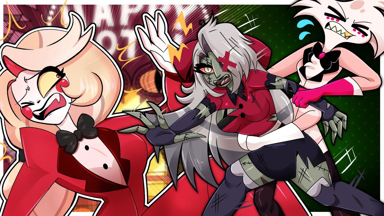 Вирус греха Вегги, Чарли и Ангела | Зомби AU | Hazbin Hotel S2 Comic Dub