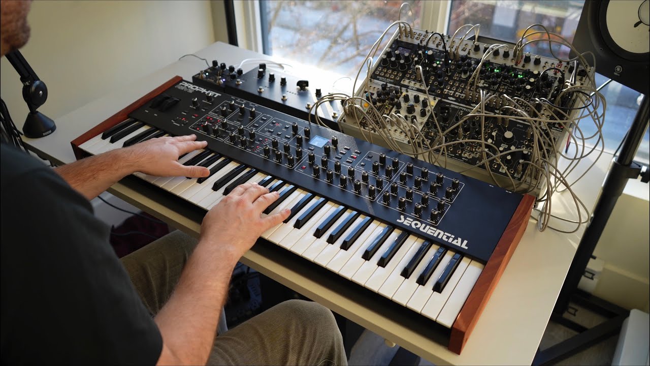 Ambient jam with the Sequential Prophet Rev2, Eurorack, Sloër, and Soma Cosmos