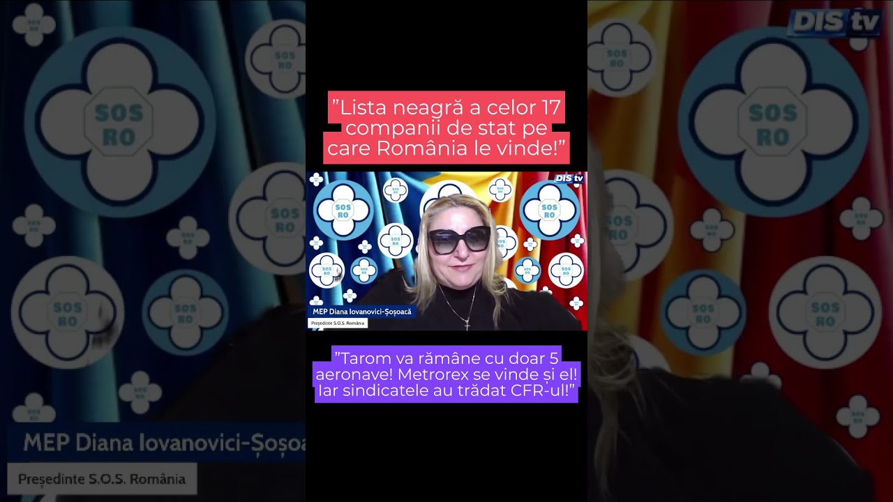 Diana Șoșoacă dă citire listei-ȘOC a companiilor de stat care vor fi vândute de România!