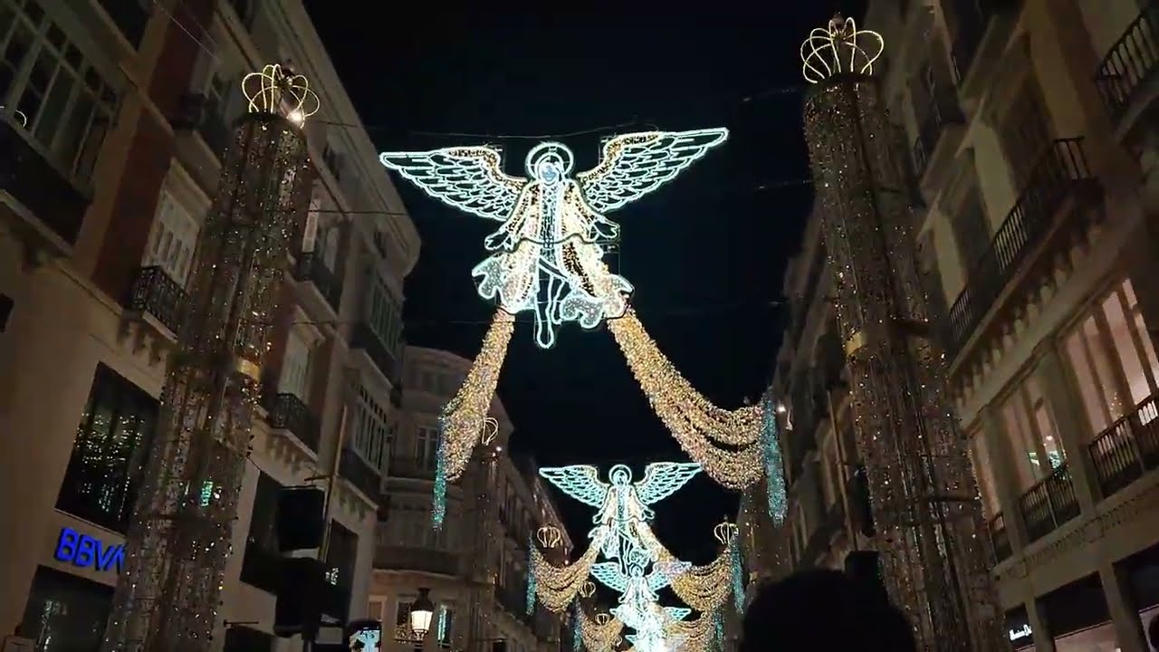Espectaculo Luces de navidad Malaga 2022, Calle Larios COMPLETO