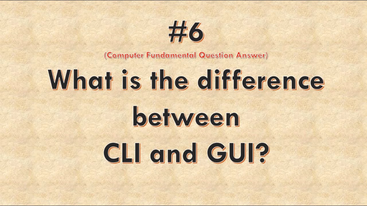 What is the difference between CLI and GUI | CLI and GUI | #computerfundamental #youtubevideo