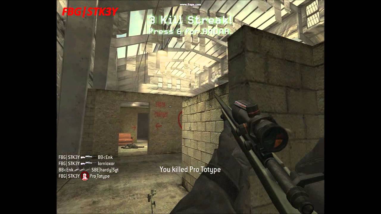 COD4 Killhouse Sniper Montage PC