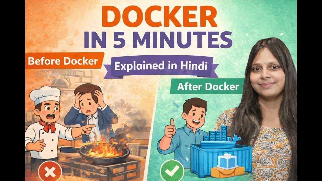 Docker in 5 Minutes | Beginner Friendly Hindi Tutorial