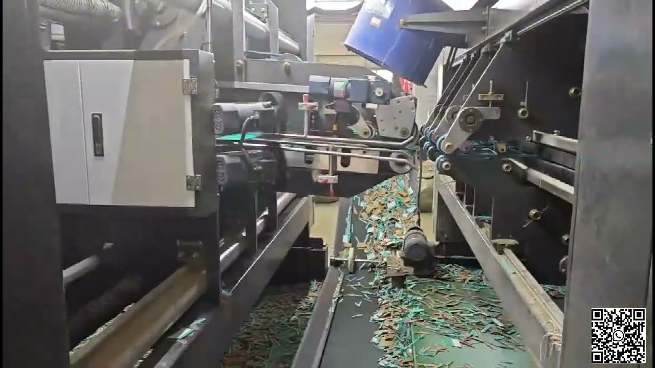 Casemaker pre-feeder auto printer slotter die-cutter stripper inline folder gluer PE bundler #xinyu