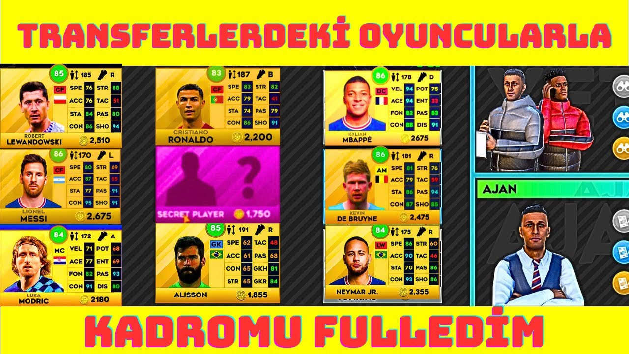DLS 23 - Transferlere Gelen Tüm Oyuncuları Alıp Kadroyu Full Efsanevi Yapmak - Dream League Soccer
