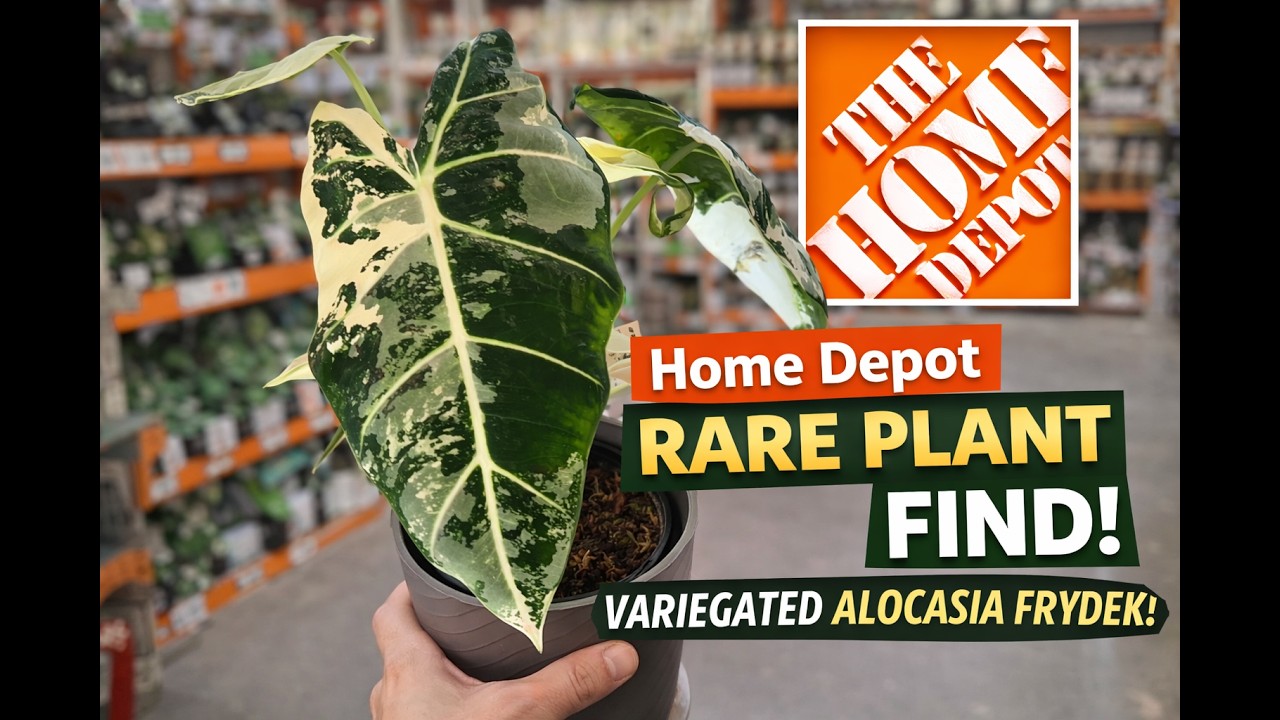 You Won’t Believe The Variegated Plants at Home Depot! #alocasias #monsteras #bigboxplantshopping