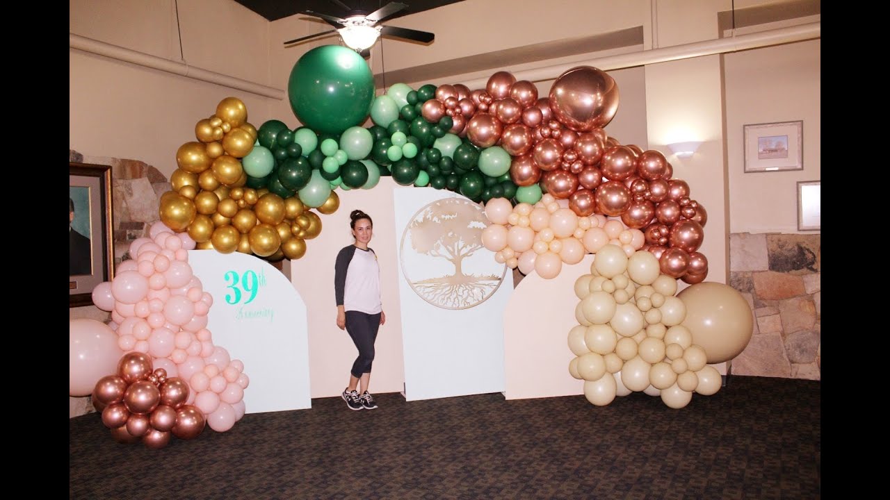 Chiara backdrops. HUGE set up, our biggest yet...almost 3000 balloons!!