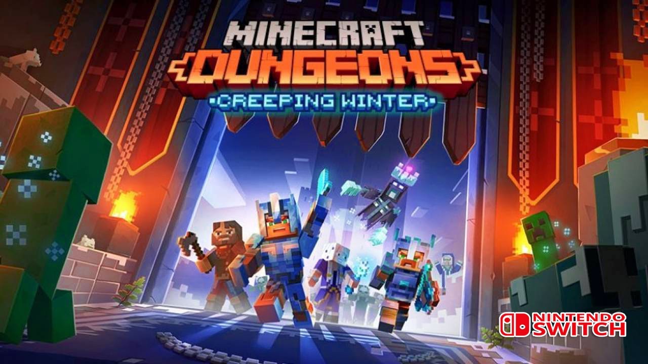 MINECRAFT DUNGEONS | Creeping Winter DLC + BOSSES Walkthrough (NINTENDO Switch)
