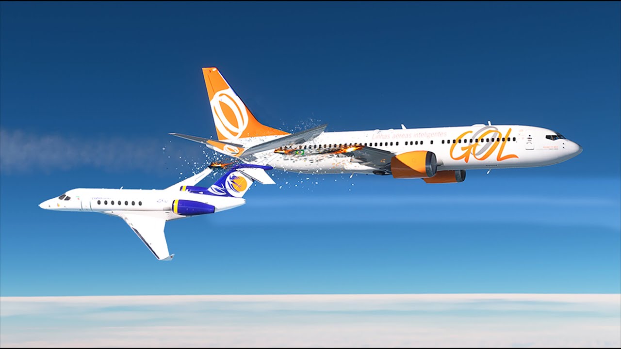 SIMULA&Ccedil;&Atilde;O REAL&Iacute;STA DO ACIDENTE DA GOL EM 2006. (&Aacute;UDIO REAL) / VOO 1907 -  #flightsimulator