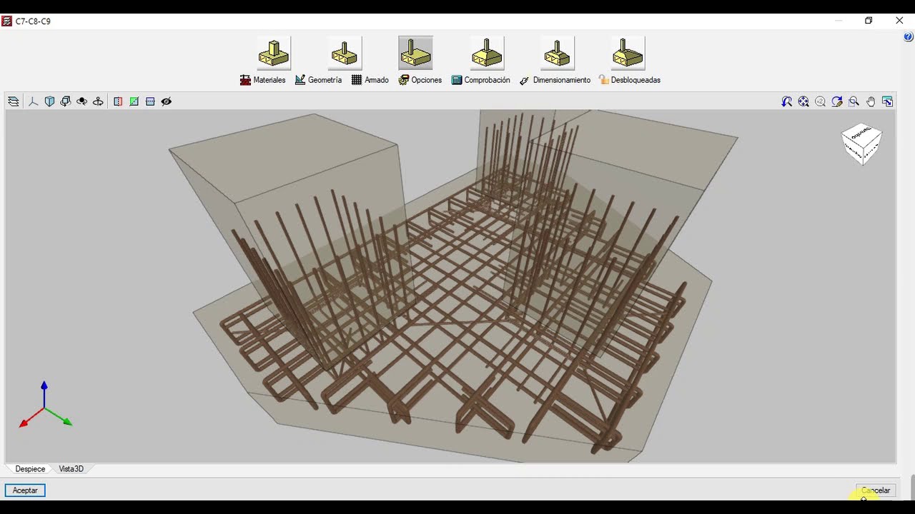 CYPECAD - Modelado de zapatas triangulares