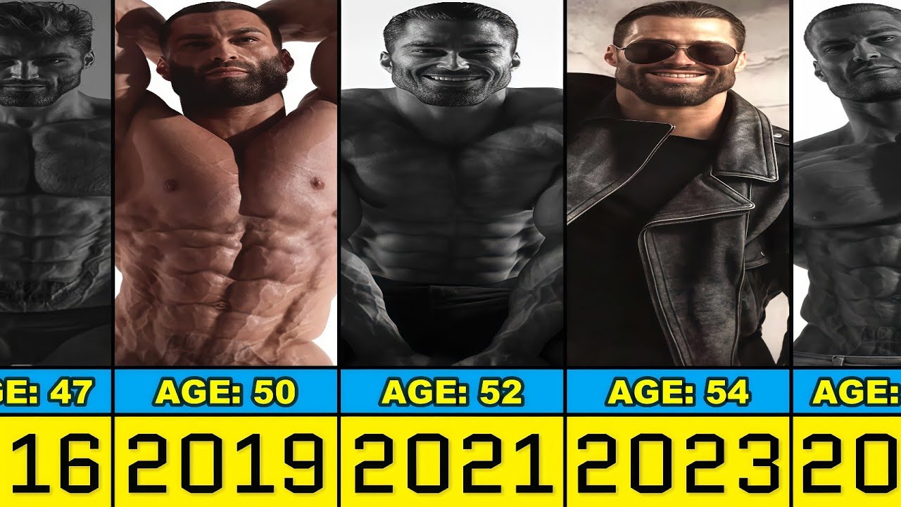 GigaChad Transformation From 47 to 57 Years Old
