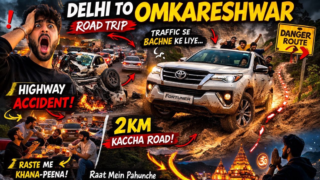 Traffic Jam Se Bachne Ke Liye 2KM Kaccha Road! 😱 Delhi to Omkareshwar Vlog” 