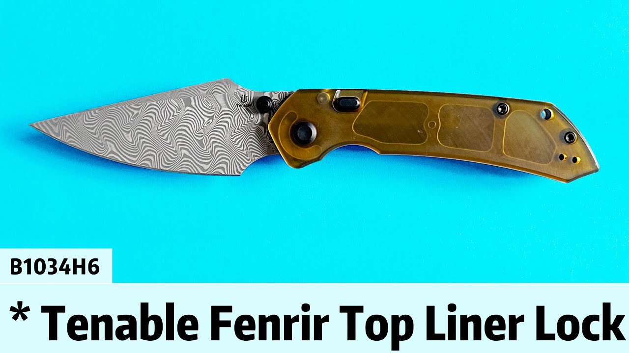 Tenable knives Top Liner Lock Damascus Blade PEI Handle #edcknife